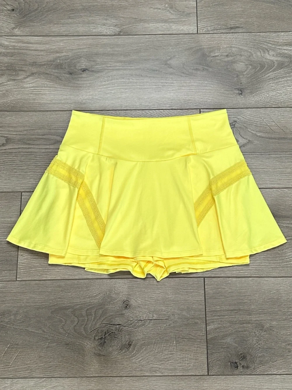 Free People‎ Movement Pleats And Thank You Tennis Skirt Skort Yellow Size Large